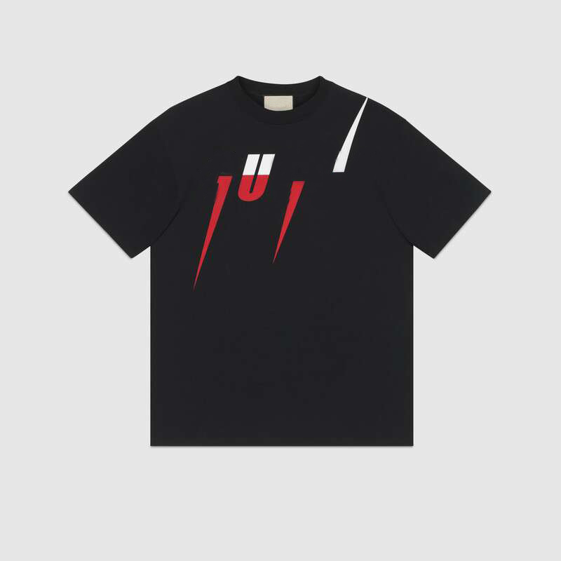 

Cotton Men's t Shirt Spring Summer Designer New Lightning Print Loose Short Sleeve Men's and Women's Couple T-Shirts, Customize