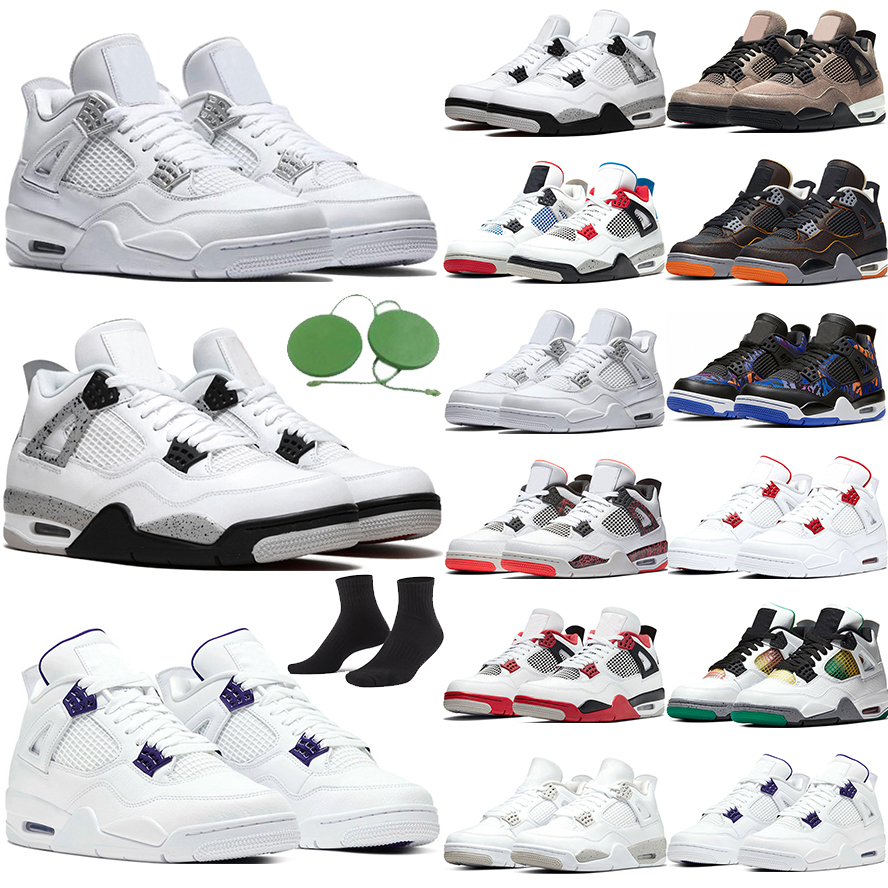 

Men jorden 4 Basketball Shoes For Mens Women Jumpman 4s IV Sports Sneakers White Oreo Back Cat University Blue Mocha Shimmer Lightning Wild Things Trainers, # 25
