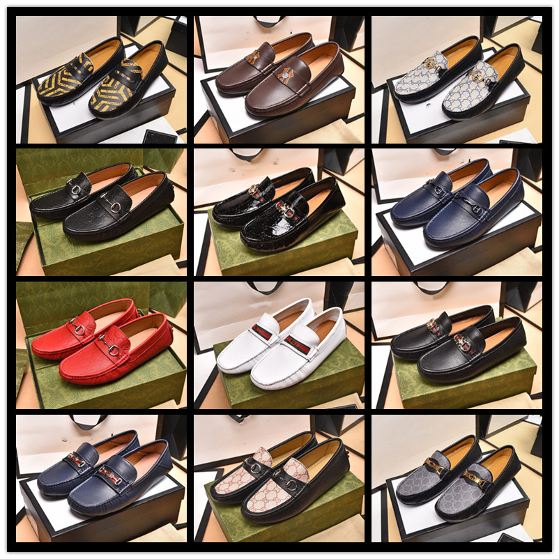 61 style 2022 G Luxury Mens Dress Shoes Designer Womens Classic Horsebit Metal Buckle Letter Printed Suede Velvet Wedding Shoe Fashion Party Loaf