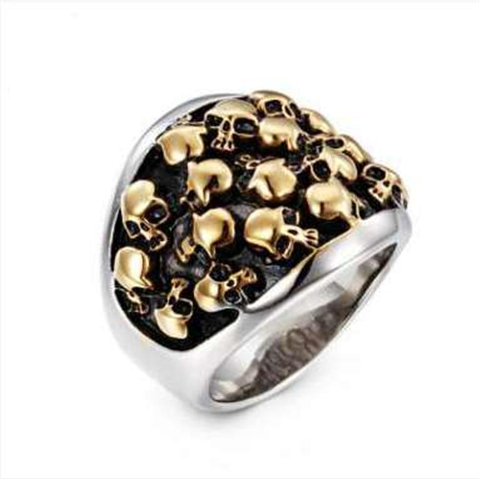 

Skull Ring Male Hip Hop Round Ring Iced Out Jewelry Classical Cool for Male top quality Fashion312f