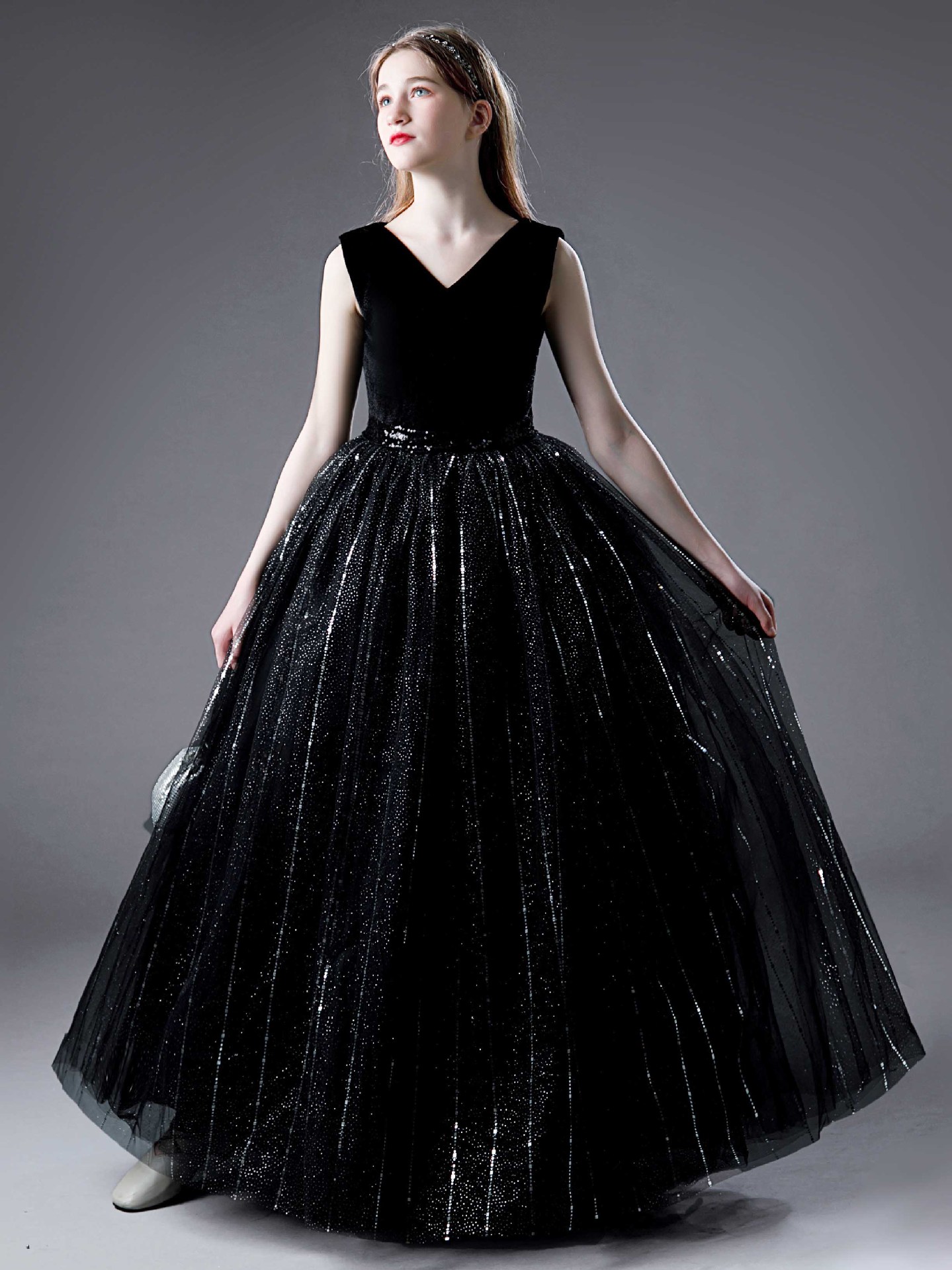 2023 Cute Flower Girls Dresses For Weddings Jewel Neck Sleeveless Hand Made Flowers Floor Length Back With Bow Princess Birthday Children Girl Pa-image-774052673