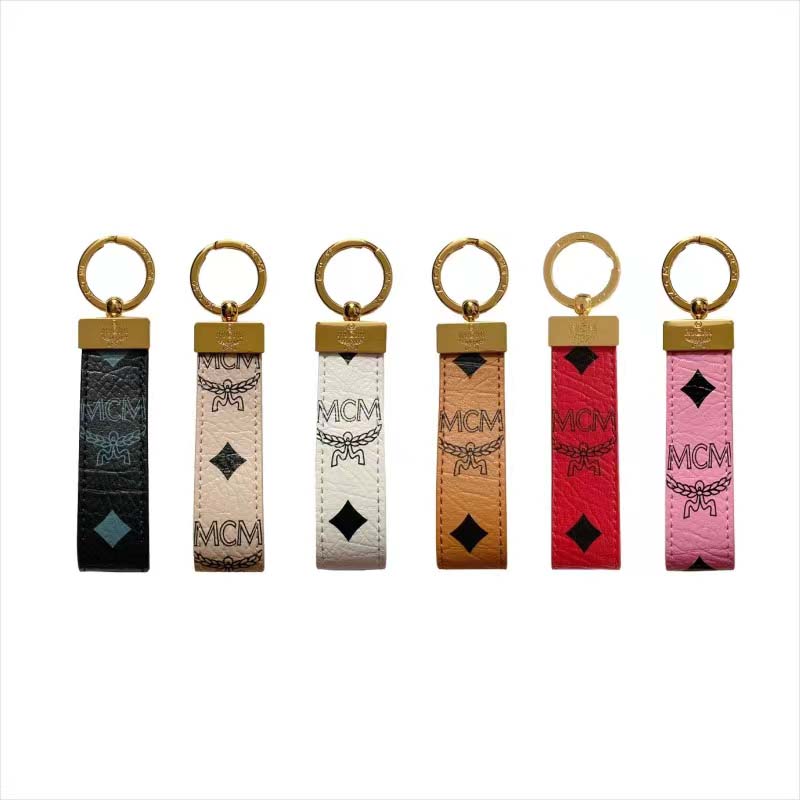 

MCM Luxury fashion Designer key chain cases Handmade PU Leather Car Keychain Women Bag Charm Pendant Accessories