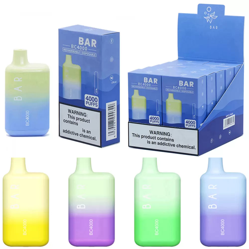 

Ef BarBC 5000 4000 Puff Disposable Vape Electronic Cigarette Device Starter Kit 650mAh Battery 13ml Cartridge Cartridge Built-in Coil Rechargeable Pen Wholesale