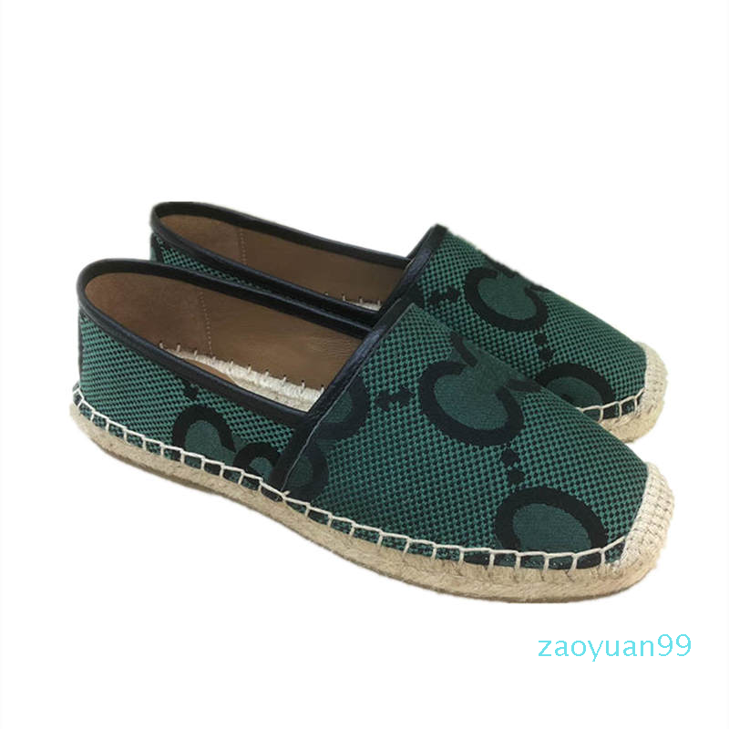 Chaussons de chaussures de pêcheur classiques tissés respirant tenue décontracté - chaussures plates pour femmes résistantes chaussures en toile
