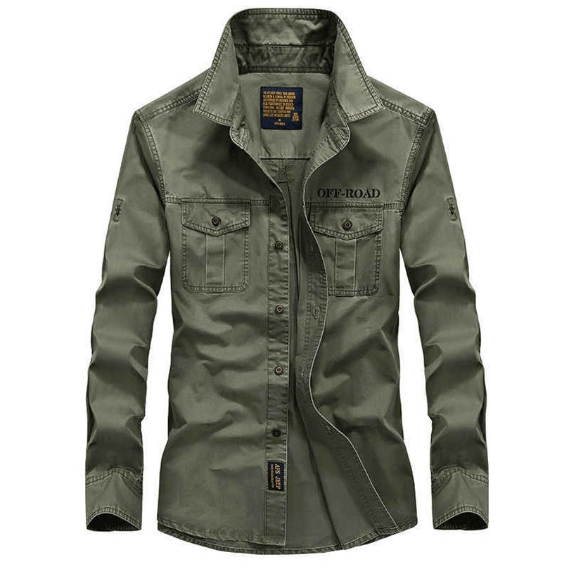 

Brand Military Army Shirt Men Spring Autumn 100% cotton Long Sleeve Mens Shirts Plus Size 4XL 5XL 6XL Camisa Masculina 210701, Blue