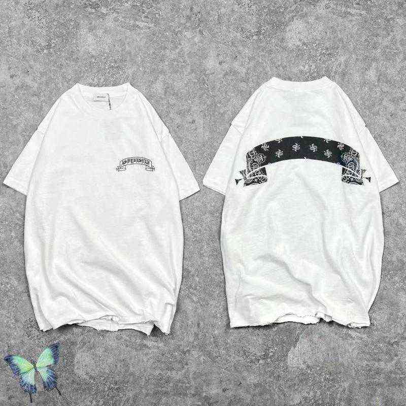 

T-Shirts Damage Men' T Shirt Hip Hop Design Distressed Scratched Letters Print ASK Short Sleeve T-ShirtMen