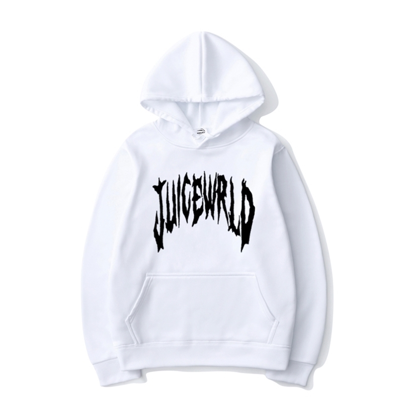 

New Juice Wrld Letter Printed Hoodies Harajuku Hip Hop Rapper Hooded Sweatshirt Pullover Men/Women Fashion Singer Hoodie LJ200826, Orange 02