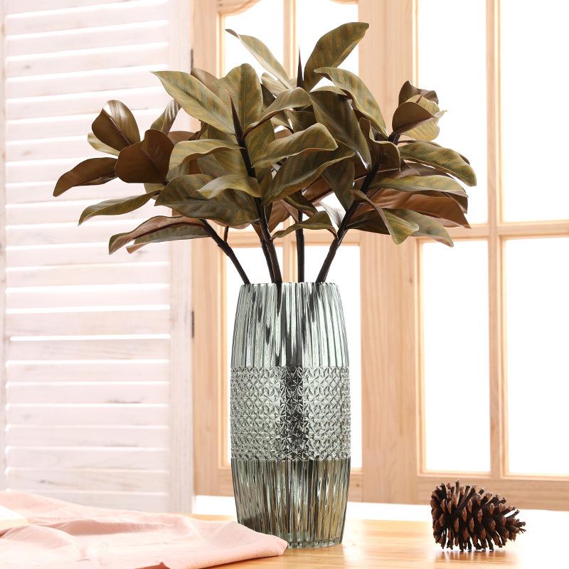

Decorative Flowers & Wreaths Simulation Magnolia Leaf Fake Plant Plastic Feel Home Living Room Decoration Floor Artificial Branches Decore, Green