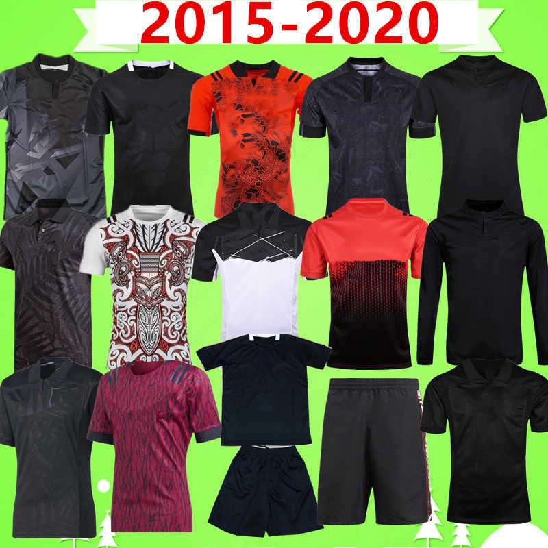 2015 2020 All Rugby League Jersey Shorts Polo à manches longues Veste de couleur noire à sept côtés à sweat à sweat de formation spécial à la mai