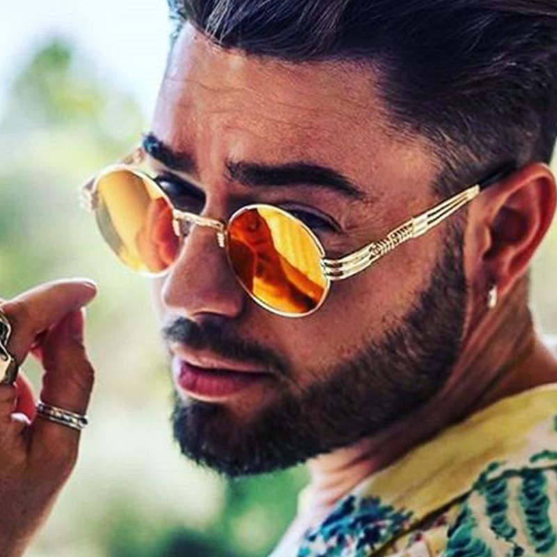 

Sunglasses Modern Steampunk For Men And Women Fashion Designer Round Sun Glasses High Quality Metal Frame Sunglass UV400Sunglasses