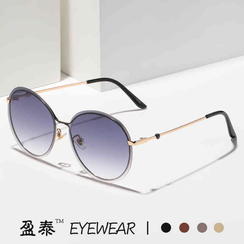 

G family's new framels female creative round frame UV proof net red fashion sunshade Sunglass