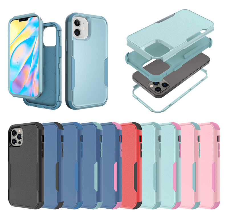 

Heavy Duty Shockproof Phone Cases For Iphone 15 14 13 12 11 Pro Max XsMax Xr Xs X 6 7 8 Plus 3 In 1 Designer Hybrid PC TPU Full Protection Phone Case Back Cover, #10 pink