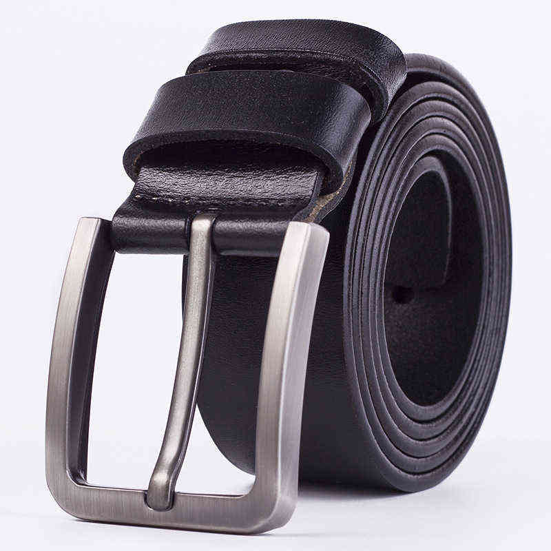 

new luxury Men's brand designer Leather diamond Belt fashion famous buckles Casual Pin Buckle mens belts for men, Black