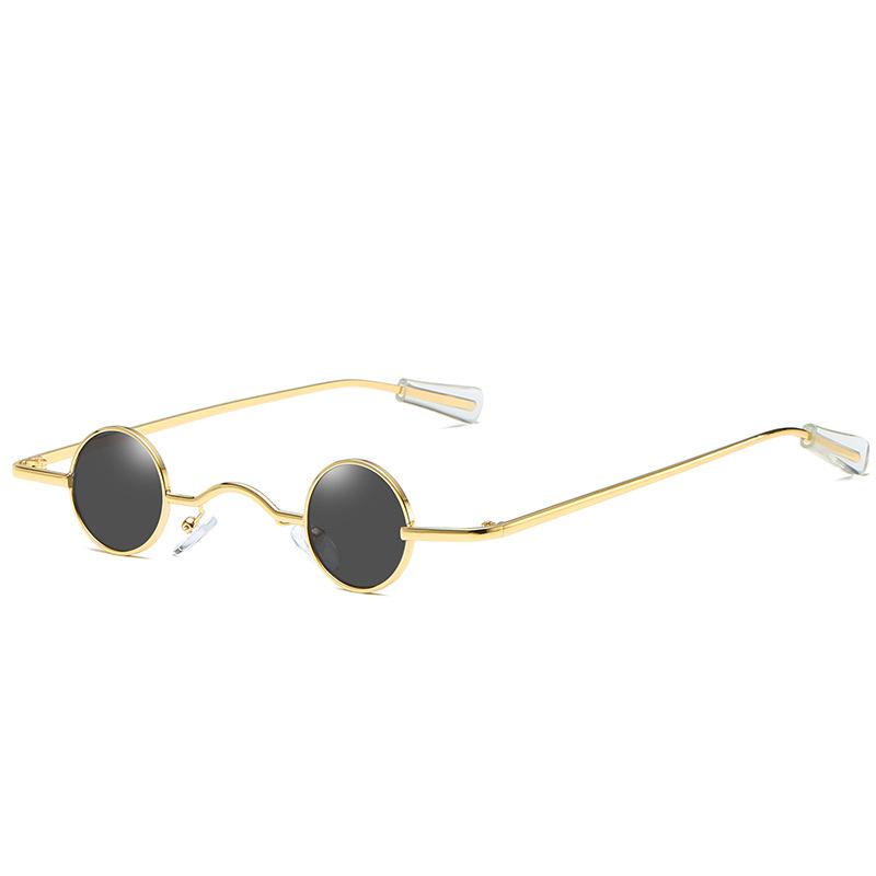 

Sunglasses Classic Small Frame Round Metal Women Men Color Lens Mini Punk Eyewear Vintage Fashion UV400 Oculos De SolSunglasses