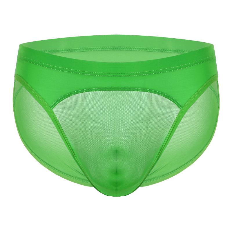 

Underpants Sexy Fashion Men Transparent Panties Mens Breathable Briefs Male See Through Mesh Low-waist Underwear MaleUnderpants, Purple