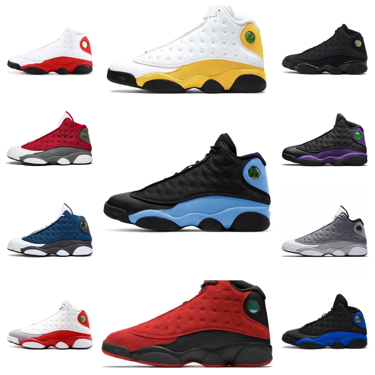 

Jumpman 13s High University Blue Mens basketball Shoes 13 French Brave Blue Del Sol Obsidian Flint Court Purple Starfish Black Cat Bred men trainers outdoor sneakers, Bubble package bag