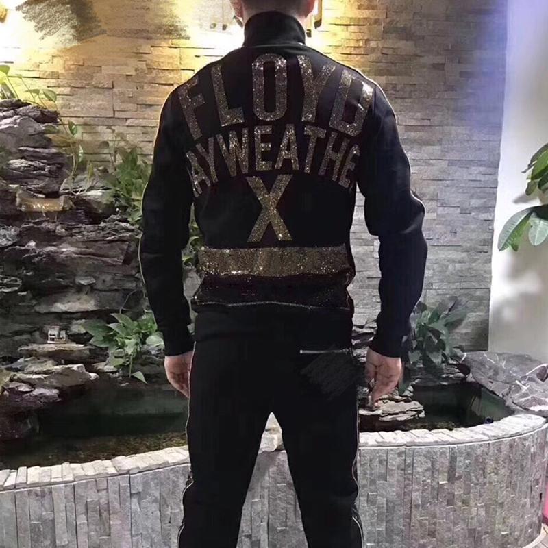 Sweats à capuche pour hommes Sweatshirts Pull Costume Hommes PP Crâne Broderie Fermeture À Glissière Décoration Manteau D'hiver Pantalon De Survê