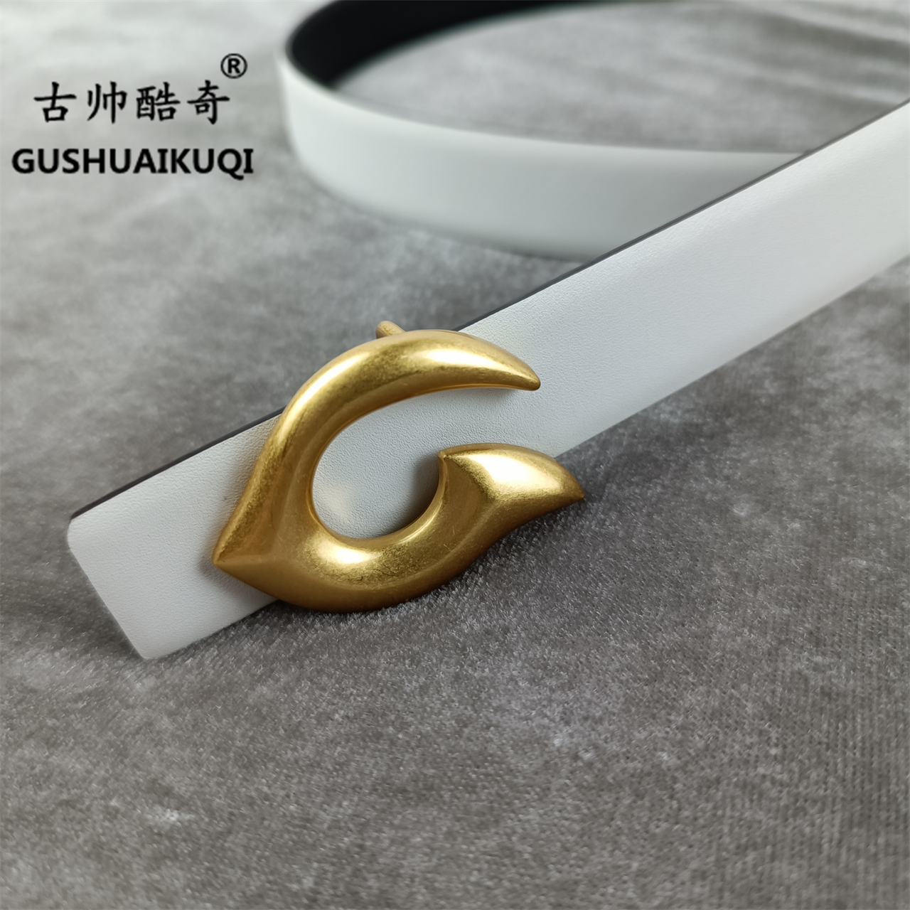 

Men's and new designer belt double-sided jeans with light fashion simple skirt ins style women's leather belt 2.5cm wide version2.5cm97, White