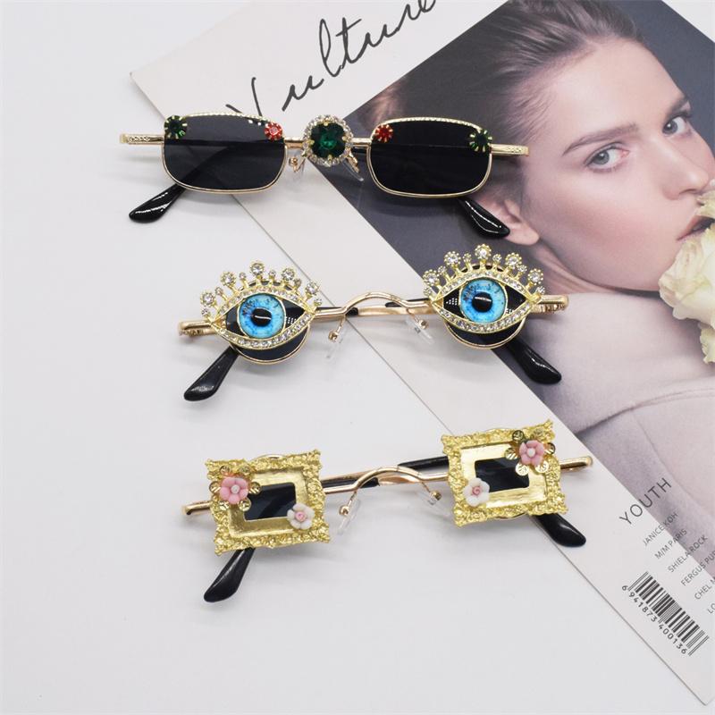 

Sunglasses Personality Fashion Glasses Women Brand Designer Luxury Rhinestone Diamond Vintage Sun Lentes De Sol MujerSunglasses
