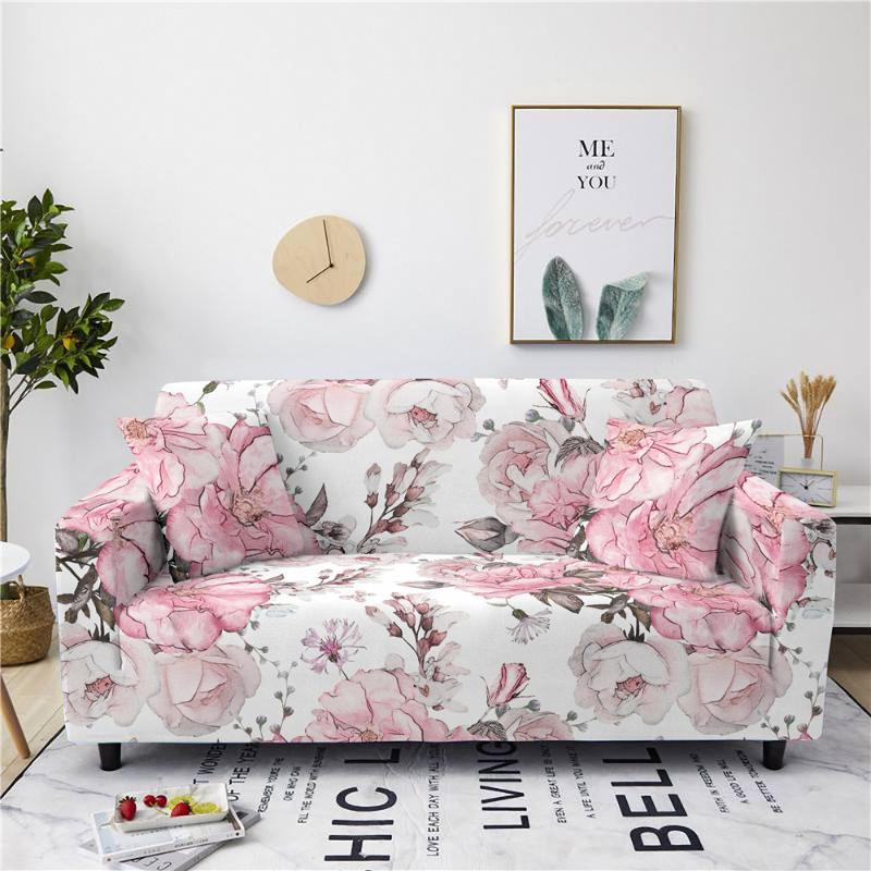 

Chair Covers Floral Stretch Sofa Slipcovers 1/2/3/4 Seat Flowers Sectional Elastic Cover For Living Room L Shape Anti-slip Couch