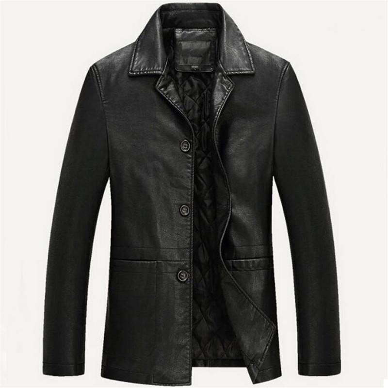 

Motorcycle Leather Jacket Men Soft PU Faux Bomber Jaqueta Masculinas Inverno Couro Business Casual Coats 4XL, Coffee
