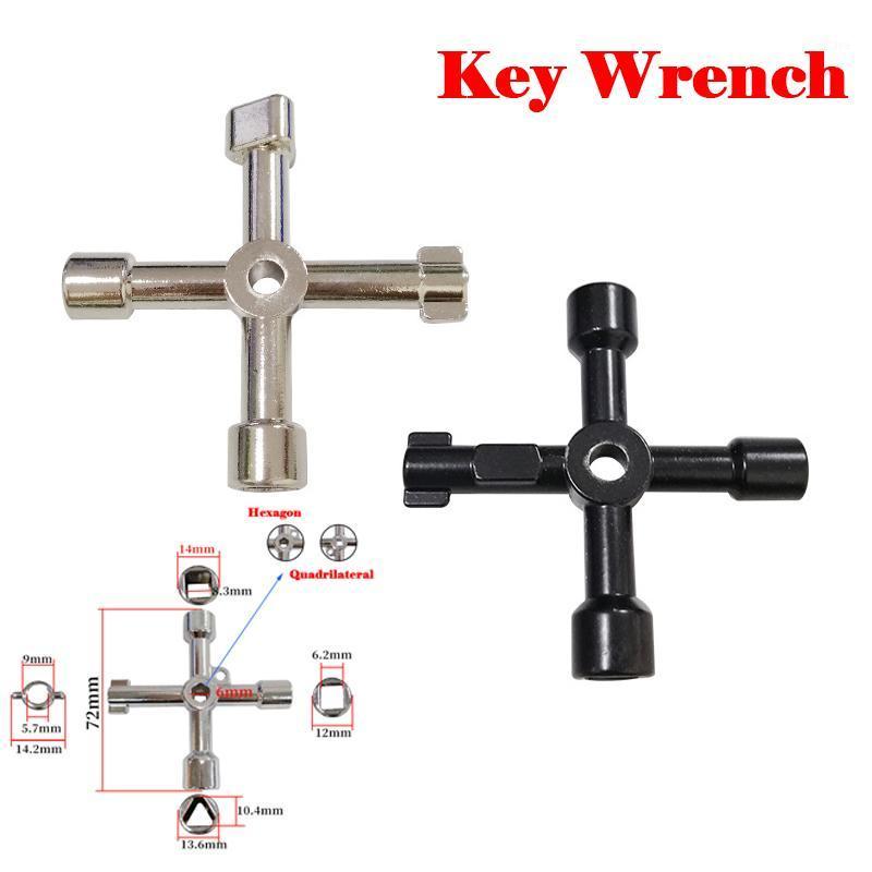 

Hand Tools Multifunction 4 Ways Universal Triangle/Hexagon Wrench Key Plumber Keys Triangle For Gas Electric Meter Cabinets Bleed Radiators