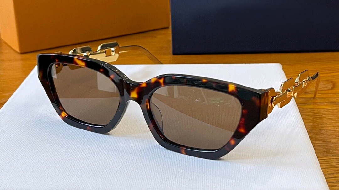 

Designer Sunglasses Gold Havana Brown Shades Women Shades Sun Glasses gafas de sol de with Box