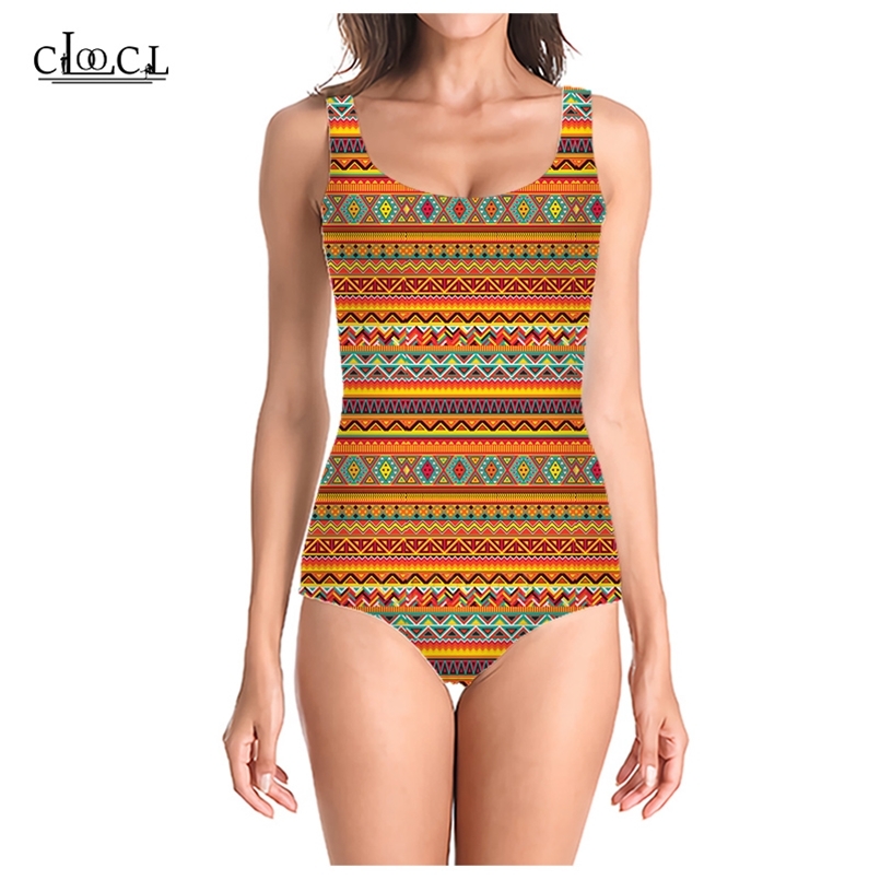 

est Fashion Bohemian Tribal Totem 3D Print Girls Onepiece Swimming Bathing Suit Beachwear Sleeveless Sexy Swimsuit 220617, One-piece swimsuit