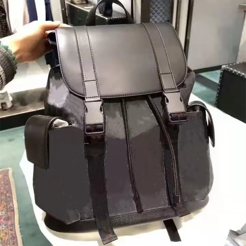 

Bag Designer Backpacks Unisex Girls Boys Women Style Color Matching Stripes Rope Buckle Man For Duffel Duffle Bags Men Backpack Laptop Handbag, Black