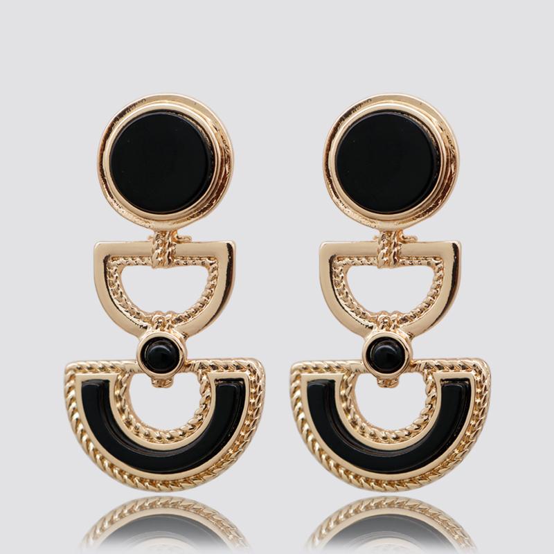 

Dangle & Chandelier Black Arcylic Gold Geometric Drop Earrings For Women Korean Fashion Delicate Vintage Jewelry Charm Gifts Party 2022 A010