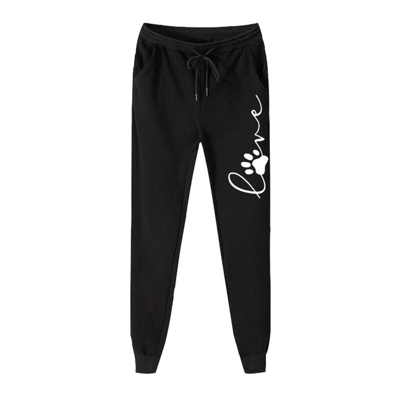 

Women' Pants & Capris Fashion Sweatpants For Women Autumn Winter Outdoor Warm Love Printed Jogger Casual Fitness Running Long Trousers, Black