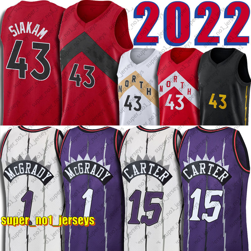 

Toronto''Raptors''Men 1 21 Vince Carter Pascal Siakam Basketball Jersey 15 43 Tracy McGrady Marcus Camby 019