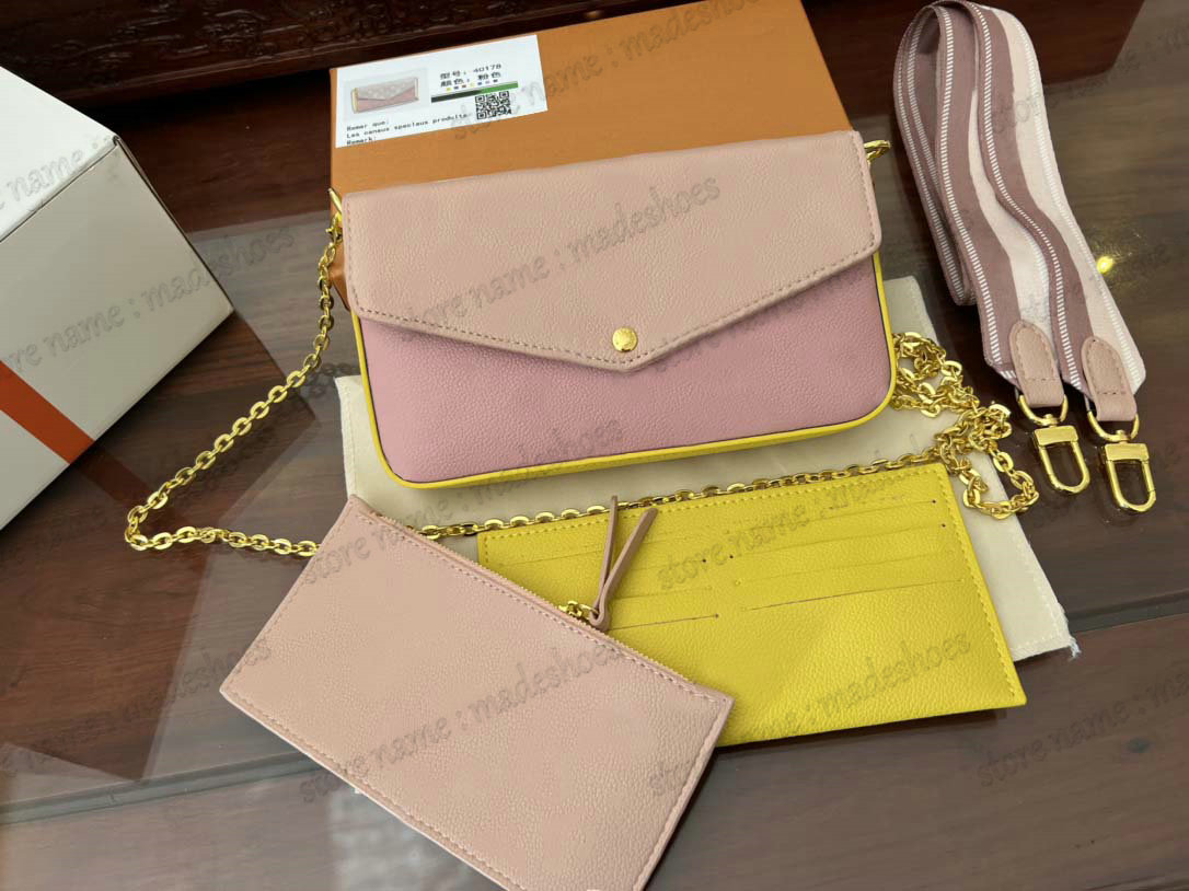 

Pochette Félicie Chain Shoulder Bag Designer Womens Handbag 3 in 1 Handle Bags SPRING IN THE CITY CrossBody Flap Felicie Pouch Zipped pocket Card Holder Purse Wallet