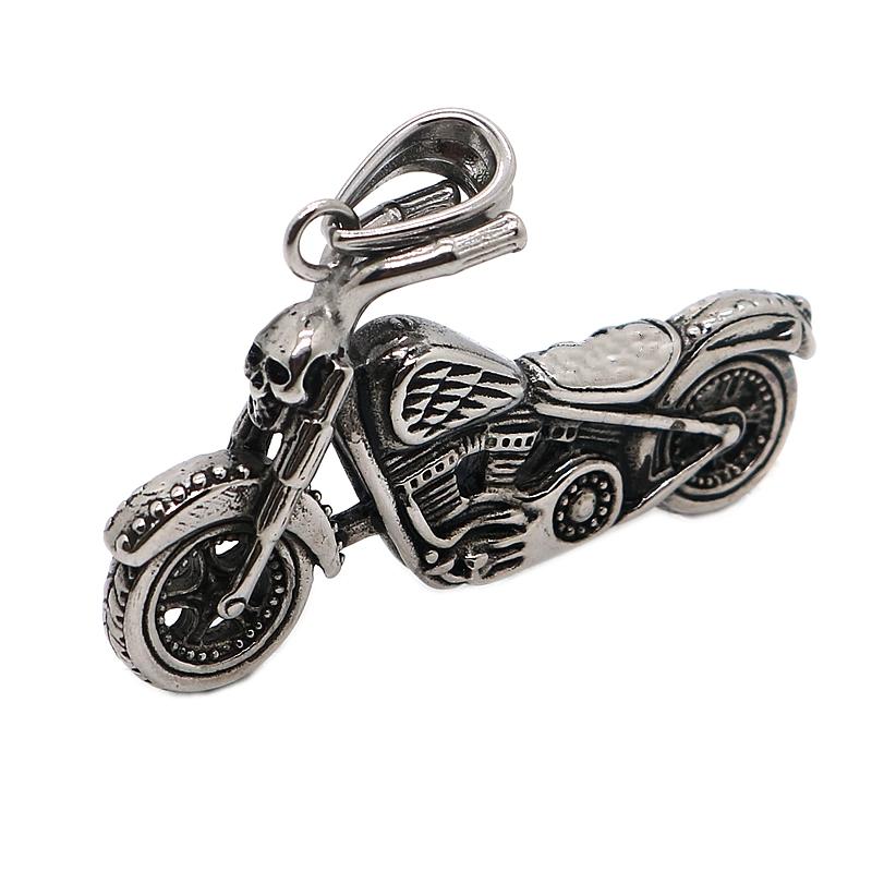 

Pendant Necklaces Unisex 316L Stainless Steel Cool Silver-Color Big Motorcycle Biker Classic ChainPendant