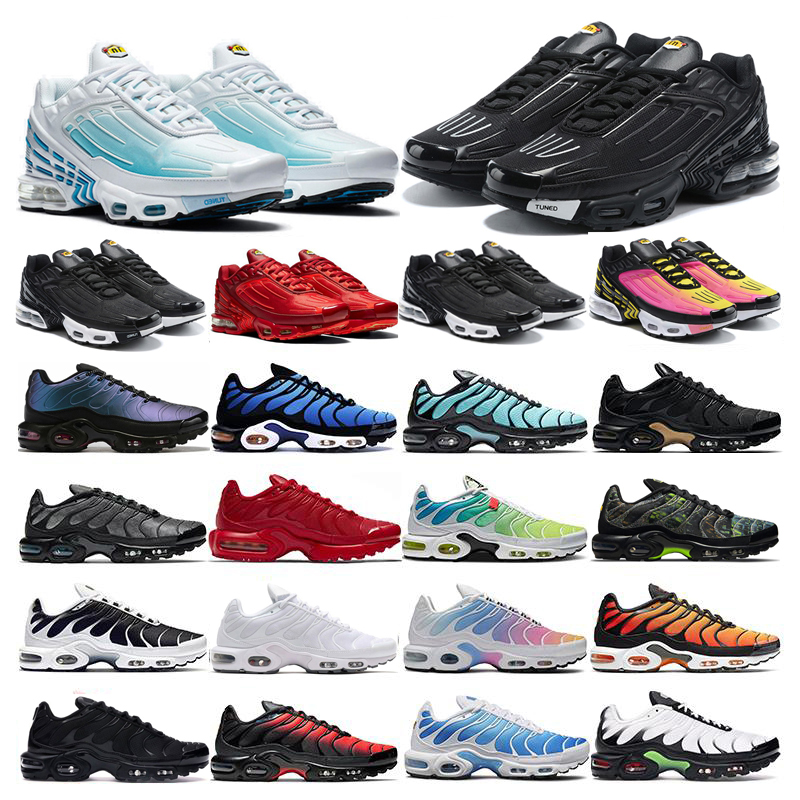 

tn plus 3.0 running shoes men women Laser Blue triple black White Volt Glow Oreo womens Breathable sneakers trainer outdoor sports 36-46
