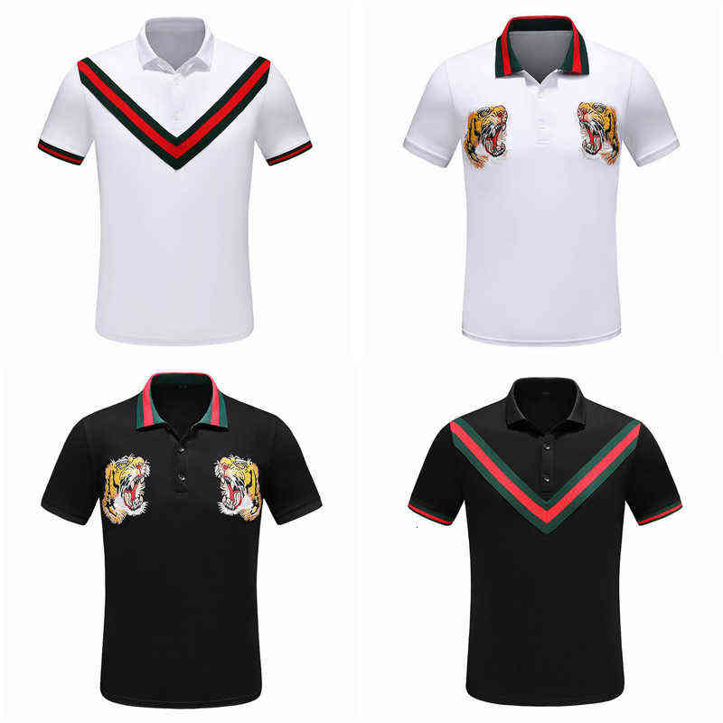 

21ss mens t-shirts bee Embroidery Polo shirts fashion clothe short sleeve Skateboard tshirt Business black Casual tops tee size:M-3XL