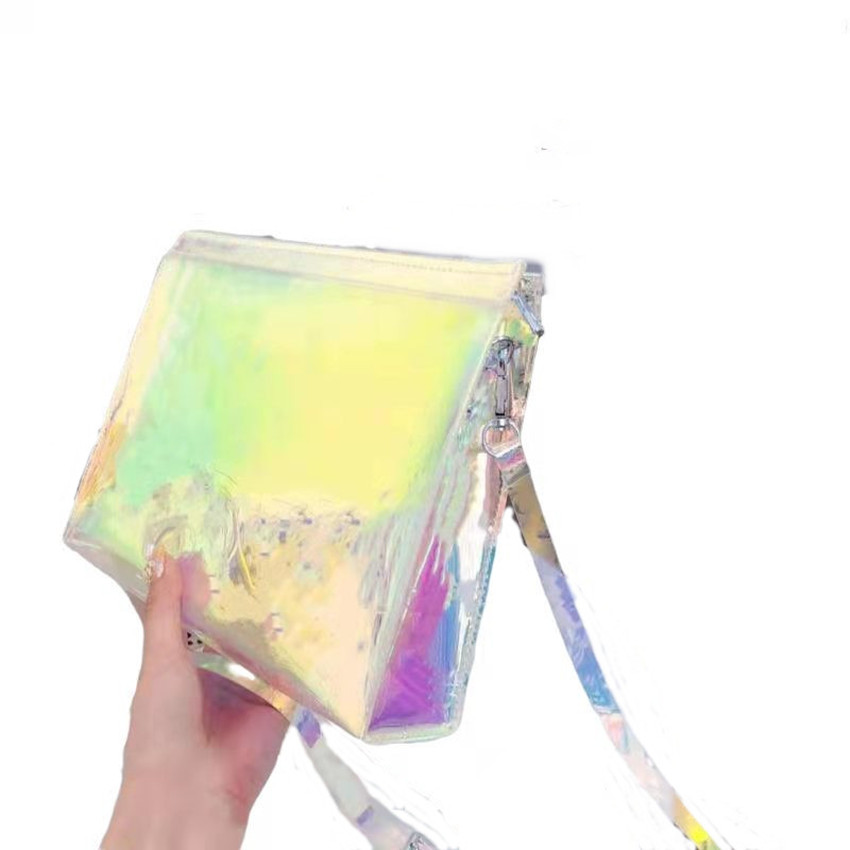 

2022 Laser Transparent Make-up Bag Receive Waterproof Wash Gargle Messenger Girls Wallets Women Shoulder Cluch Bags Woman Handbags Wallet, Customize