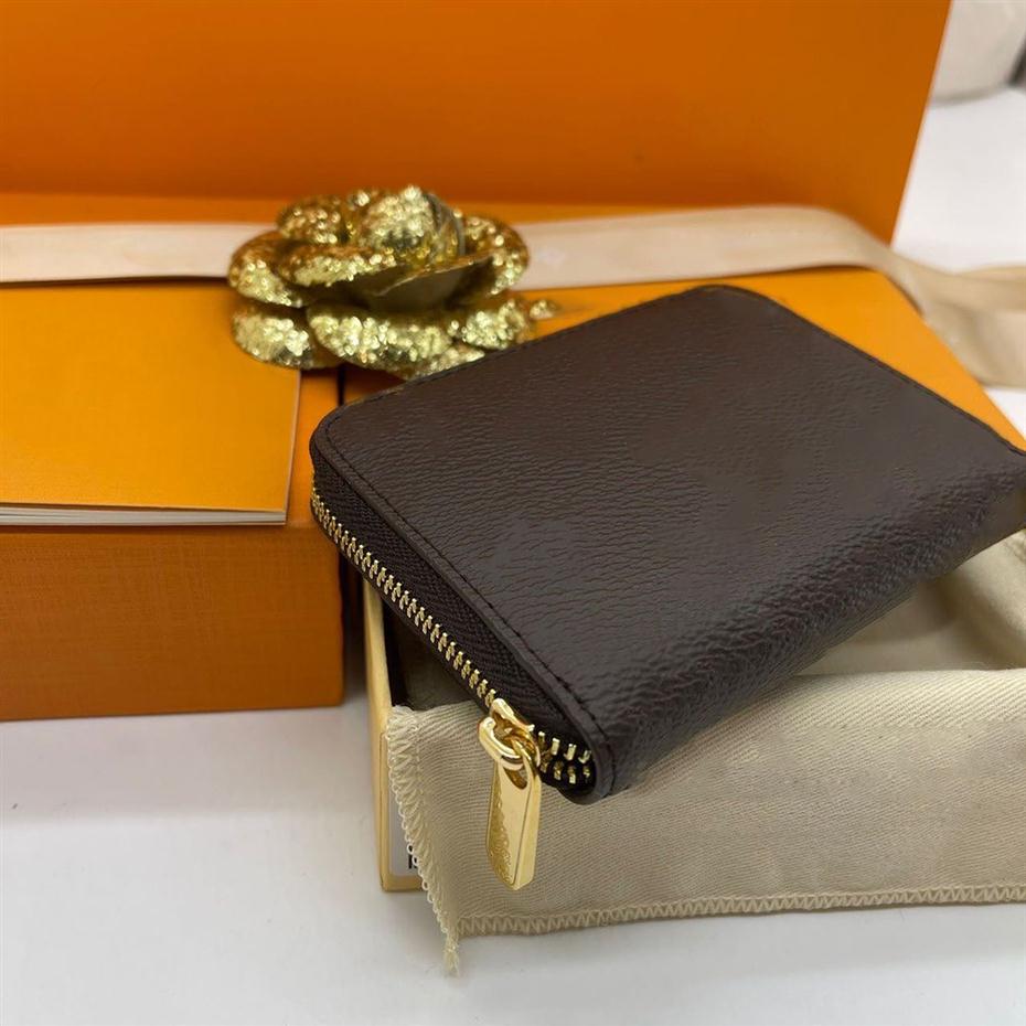 

Luxurys designer High quality Genuine Leather Wallets Purse Holders Coin wallet handbag single card holder Men Women's B28262468, Damier graphite