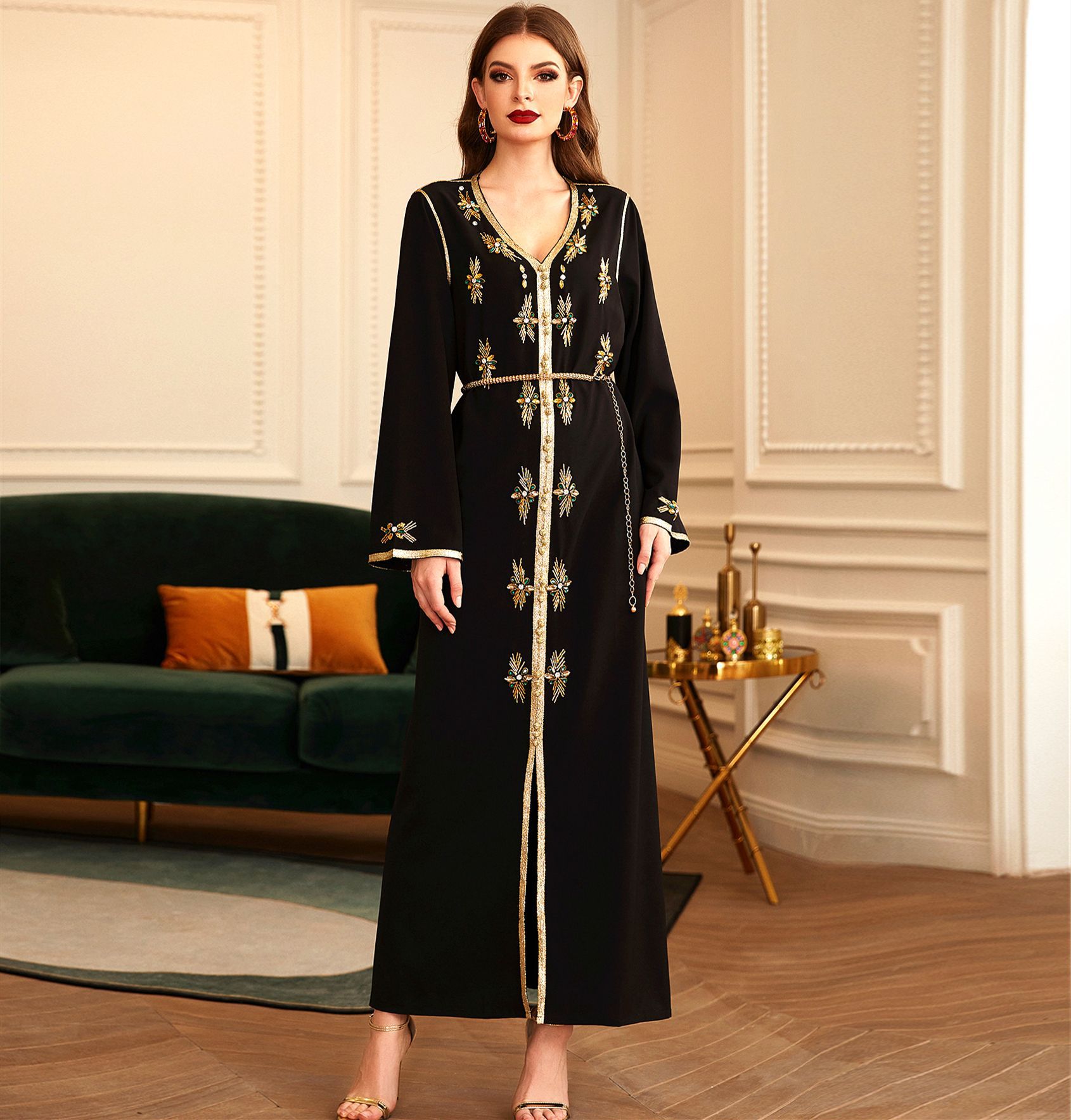 Abaya Dubai Turkey Muslim Caftan Marocain Evening Party Dress Islam Clothing Wedding Dresses For Women Robe Longue Femme Kaftan-image-757181534