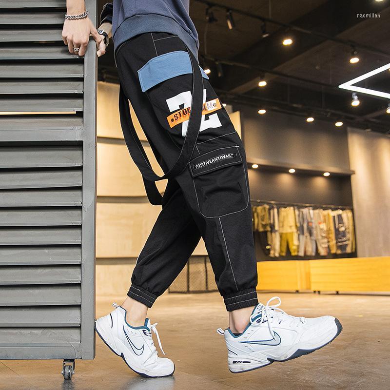 

Men's Pants Jogger Leisure Sports Trousers Men Hip Hop Streetwear Beam Foot Cargo Fashion Printing PantsMen's Naom22, 5096black