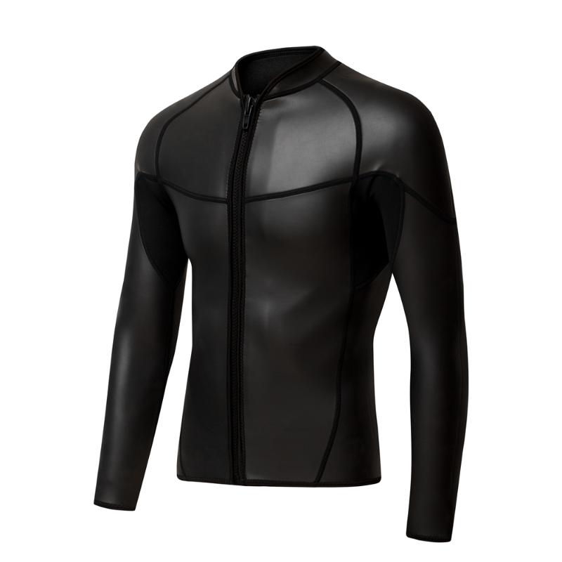 

Women' Swimwear Smooth Skin Neoprene Wetsuit Top For MenWomen, Black
