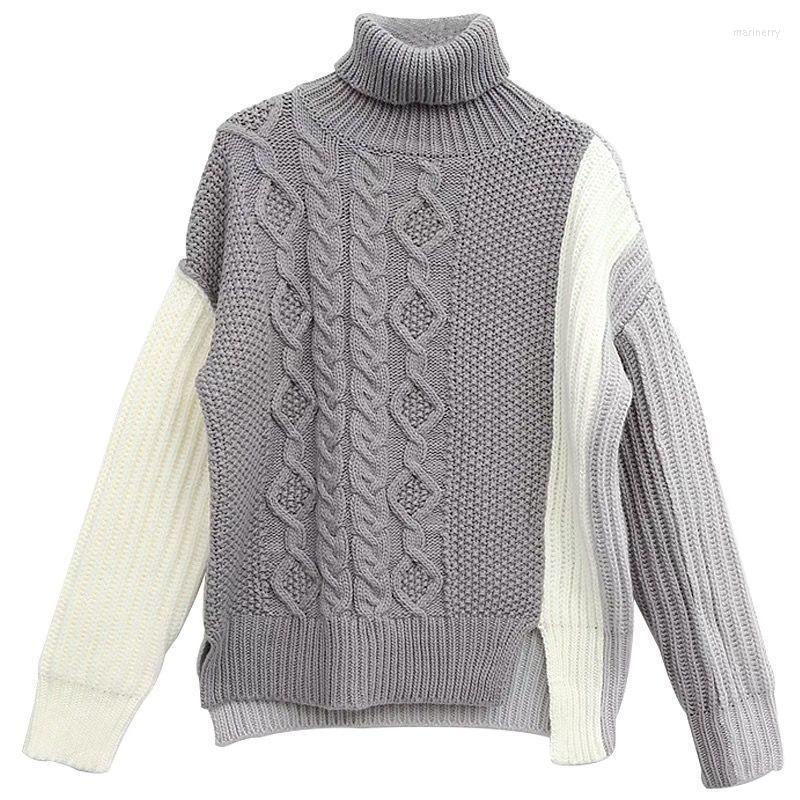 

Men's Sweaters Arrivals Fashion Men's Casual Loose Turtleneck Knitting Pullovers Male Autumn Winter Tops Clothing L130Men's Mari22, Gray