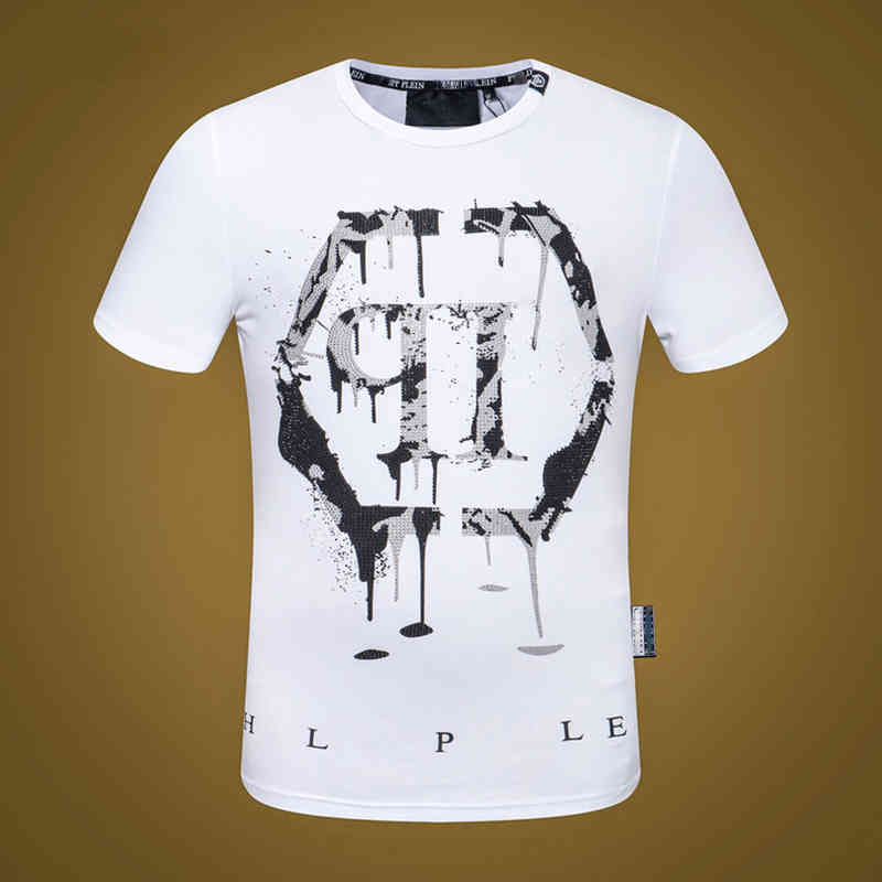 

Phillip Plain 22ss Hot Men Designer Pp Skull Diamond t Shirt Short Sleeve Dollar Brown Bear Brand Tee O-neck High Quality Skulls Tshirt Tees1, P88234