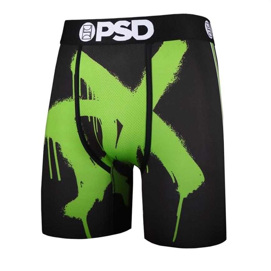psd Long Men Boxer Underwear Men Ice silk Hip hop Mens Boxer Shorts Long Leg Boxers Underpants Brand Sexy Tight legs Panties man L2552
