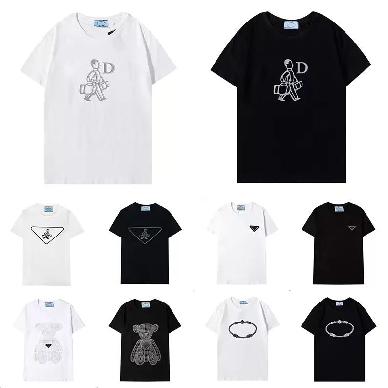 

Letter t shirts frame Printed Fashion gradient printing women T-shirt Cotton Casual Tees Short Sleeve Luxe Shirt, 15