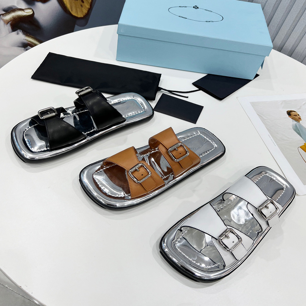 

Leather sandals flat rectangular sandal take inspiration from 70s styling play with the graphic and geometric elements that have always been the brands identity