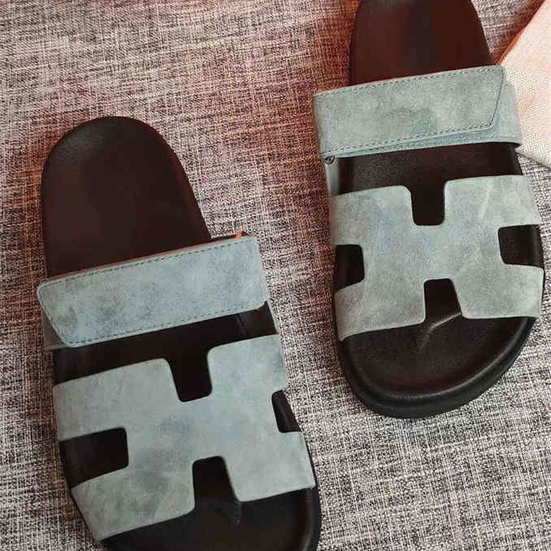 

shoes Designers h. slipper Luxury Chypre Calfskin Functional Wind Adjustable Loop Simple and Smooth Size, White