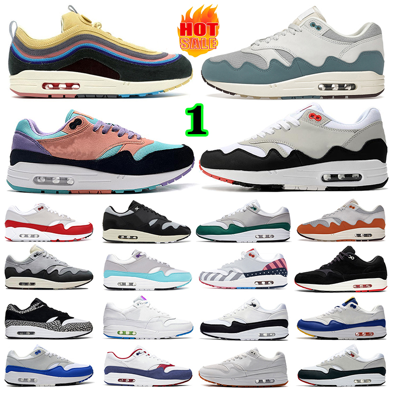 

OG 1s Men Women Running Shoes Airmax 1 Mens Sneakers Designer Night Maroon Black Noise Aqua Saturn Gold Bred Daisy Outdoor Sports Mens Trainers 36-45, Mens_shoes_2019 #2
