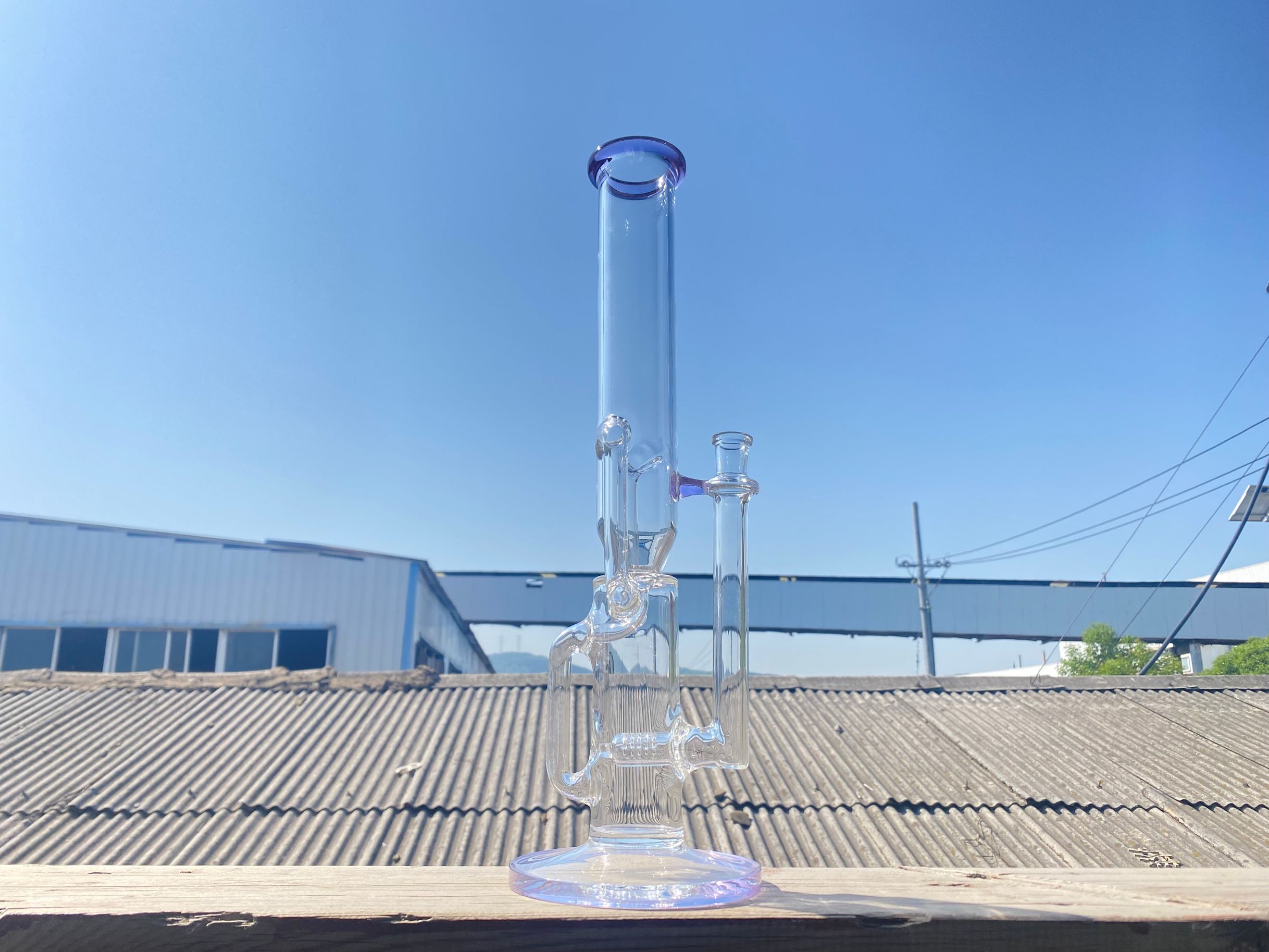 

Smoking Pipes,purple cfl ,bong,14mm joint ,recycle,16 inch