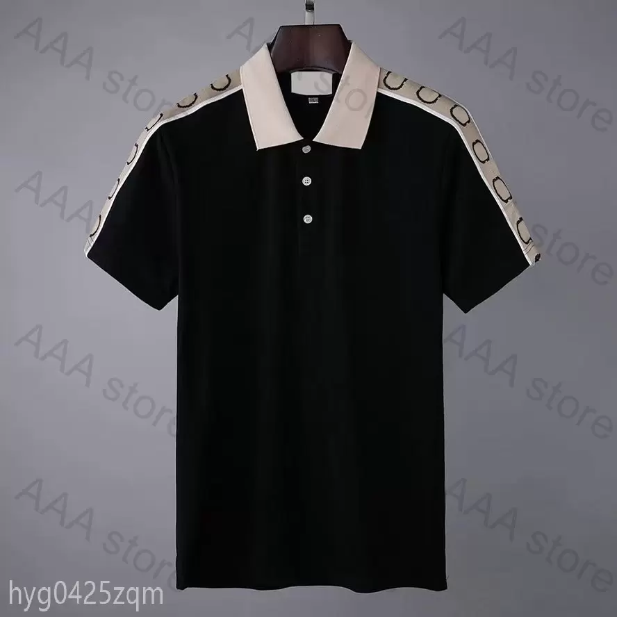 

5A 2022 Designer Polo Shirts Men Luxury Polos Casual Mens T Shirt Snake Bee Letter Print Embroidery Fashion High Street Man Tee